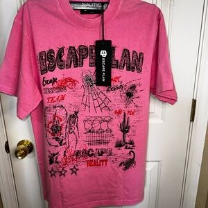 Escape Plan Pink Graphic T-Shirt. Brand New In Bag. $160 retail.